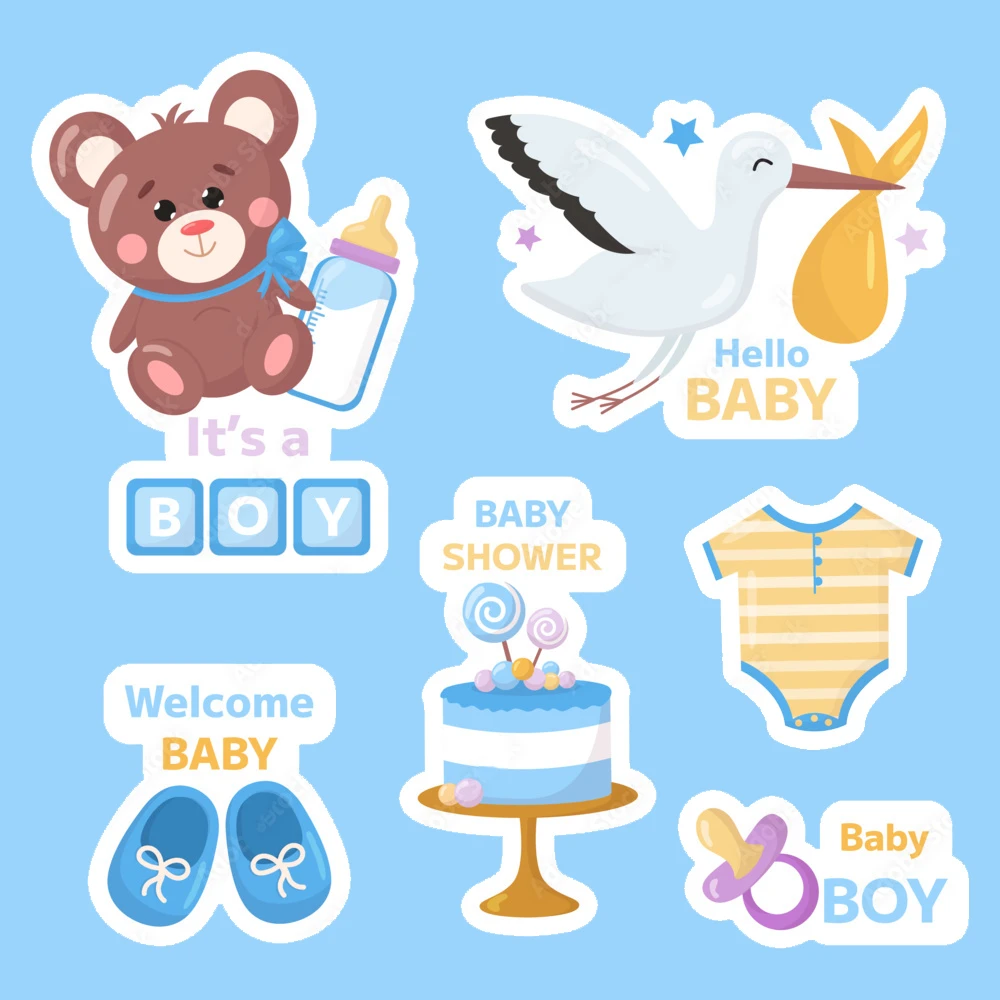 baby shower sticker copy