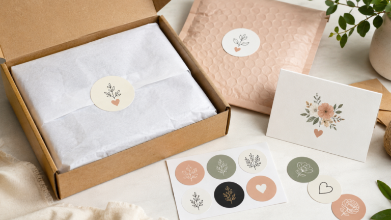 custom thank you card stickers